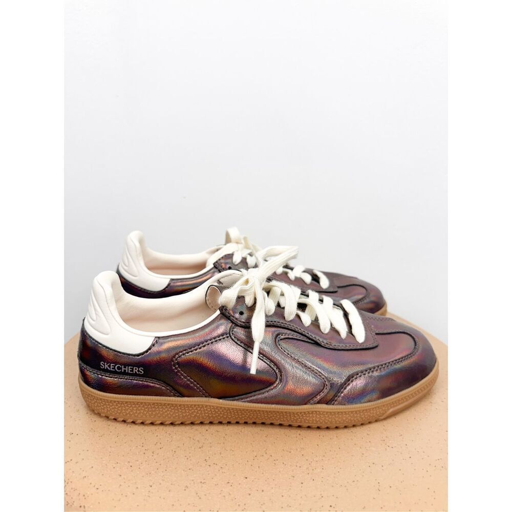 Skechers Women’s Hotshot True Bronze Iridescence Lace-Up Trainers